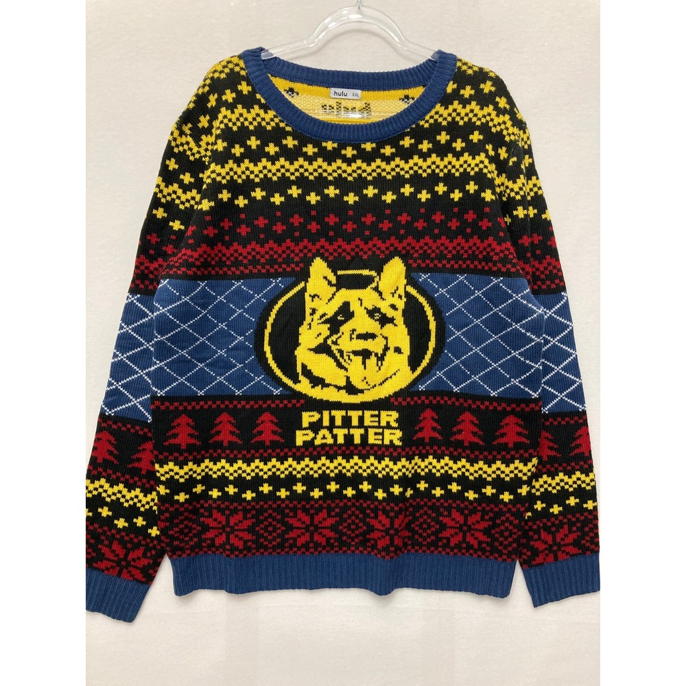 Hulu Letterkenny Pitter Patter Ugly Christmas Sweater Mens XXL Dog Knit TV Show